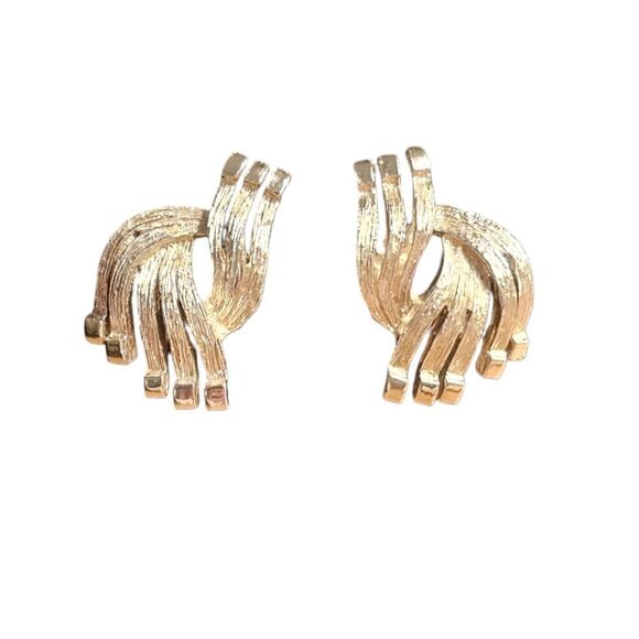 Vintage Abstract Decor Luxury Clip-on Earrings - Picture 2 of 12